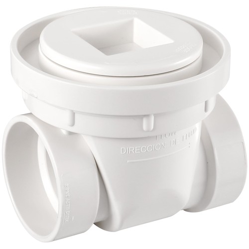 Inch white pvc backwater - inch,