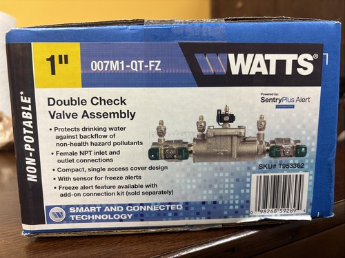 Watts double check valve - check,
