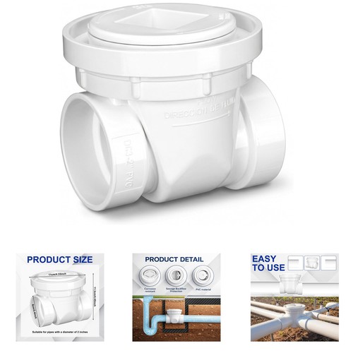 Inch pvc backwater valve - inch,